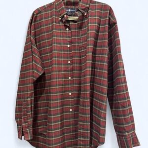 Ralph Lauren red and green plaid button-up